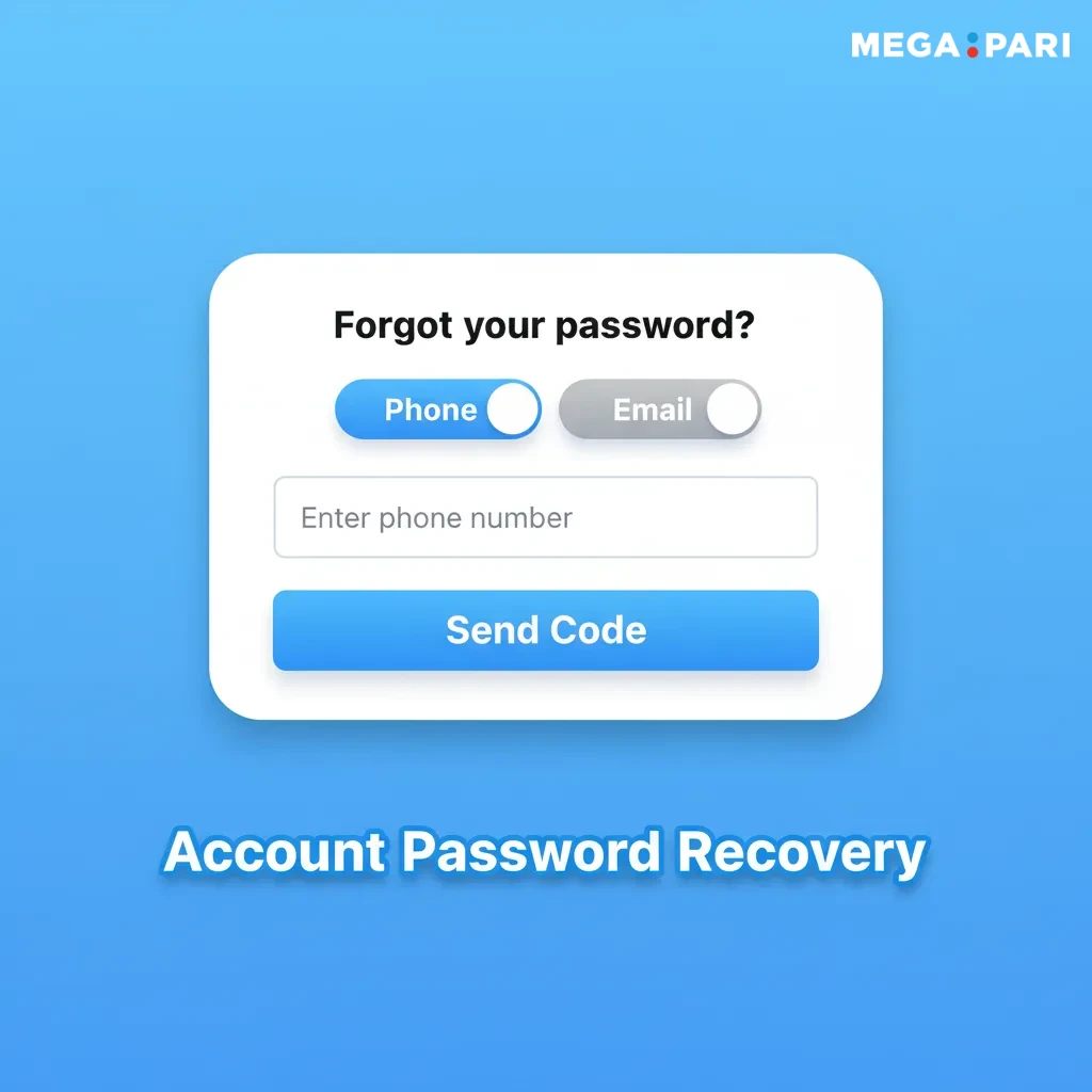 Account password recovery steps: select Forgot Password, choose email/phone, enter details, use code/link, or contact support