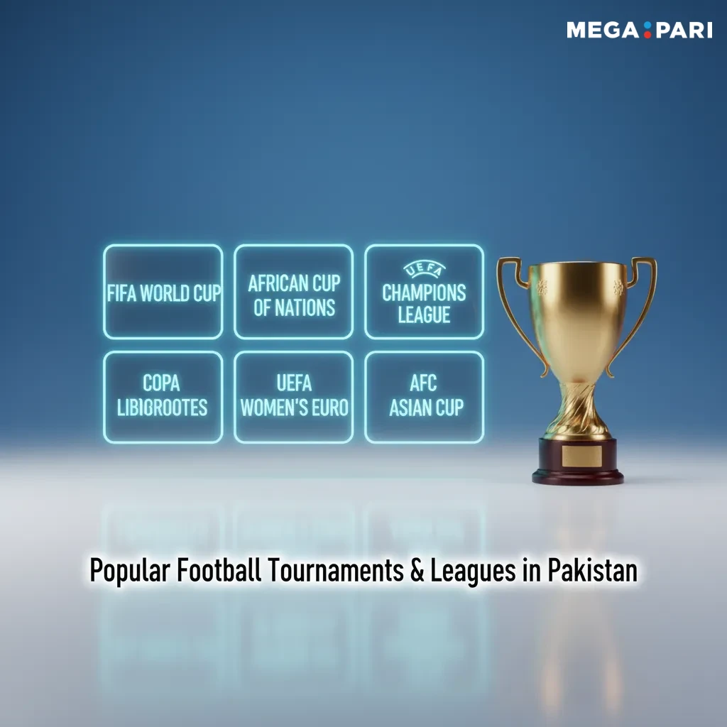 Popular football tournaments and leagues in Pakistan: FIFA World Cup, UCL, EPL, ISL; betting markets and live odds.