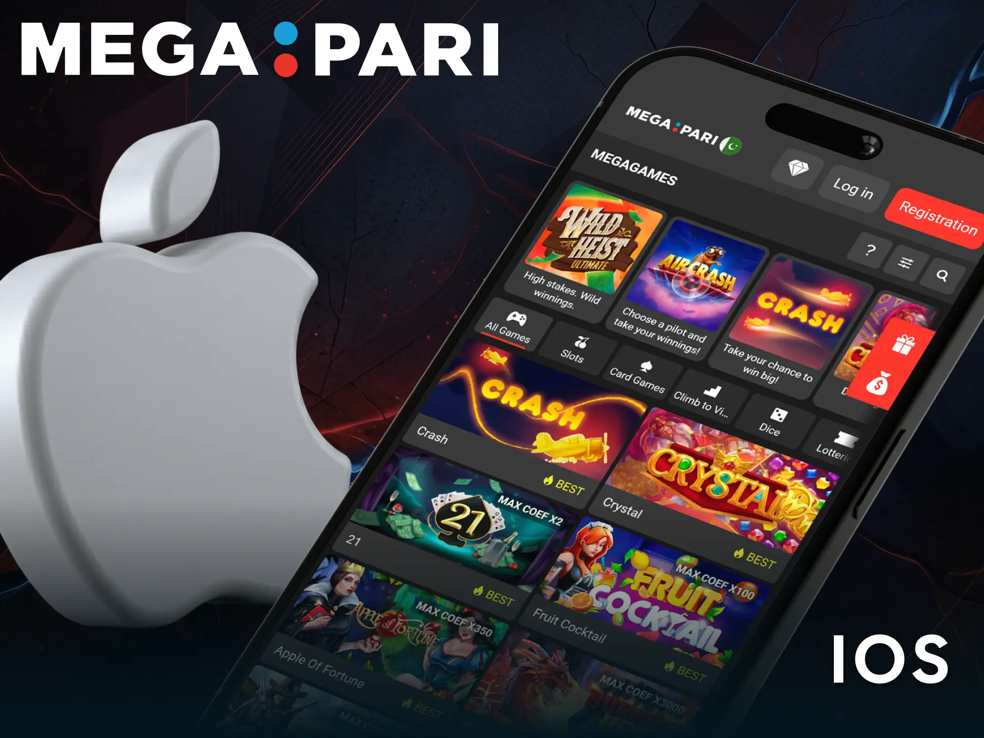 Install the MegaPari iOS app on your Apple device and start winning.