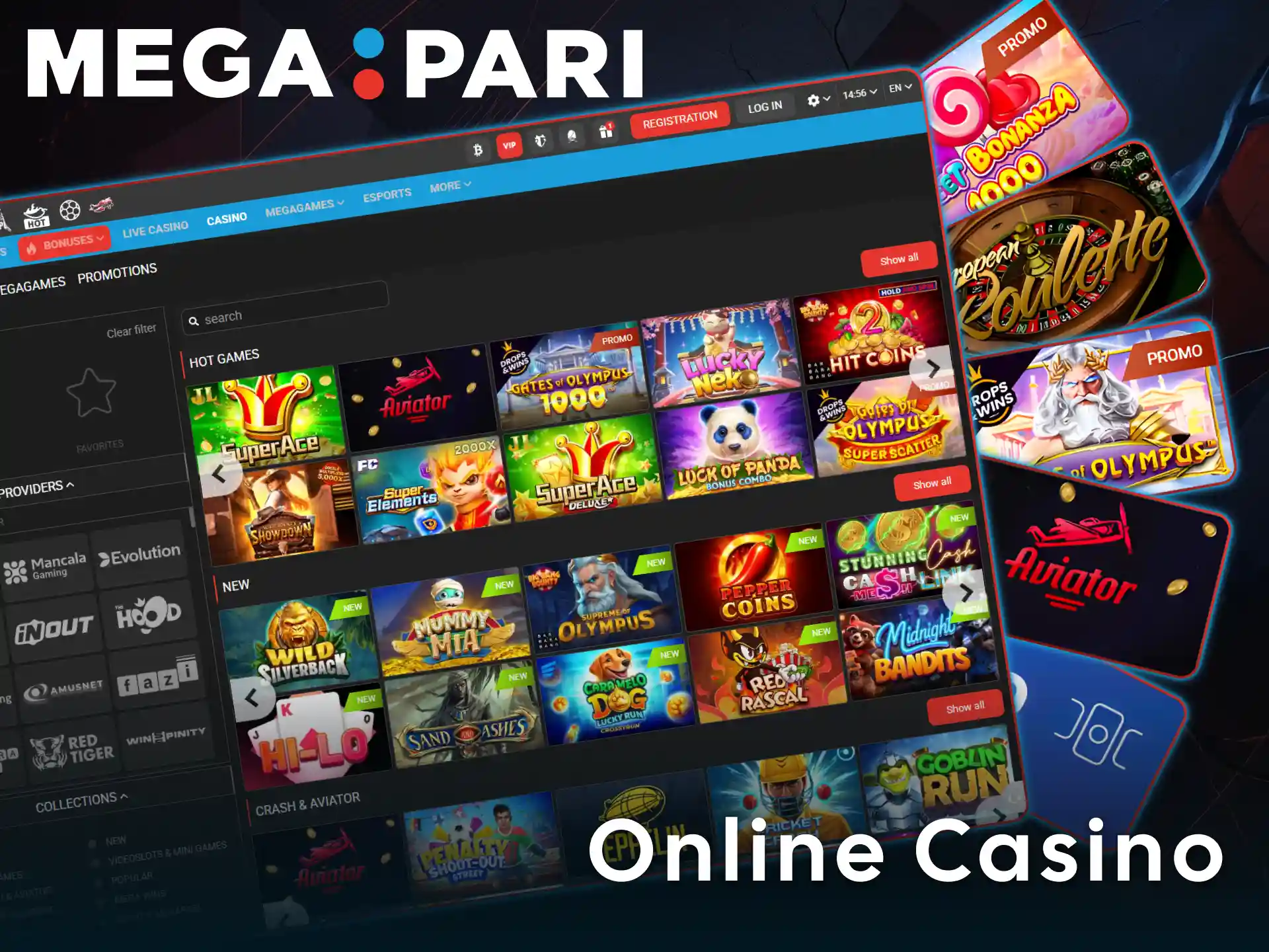 Play top casino games and enjoy spectacular wins at MegaPari online.