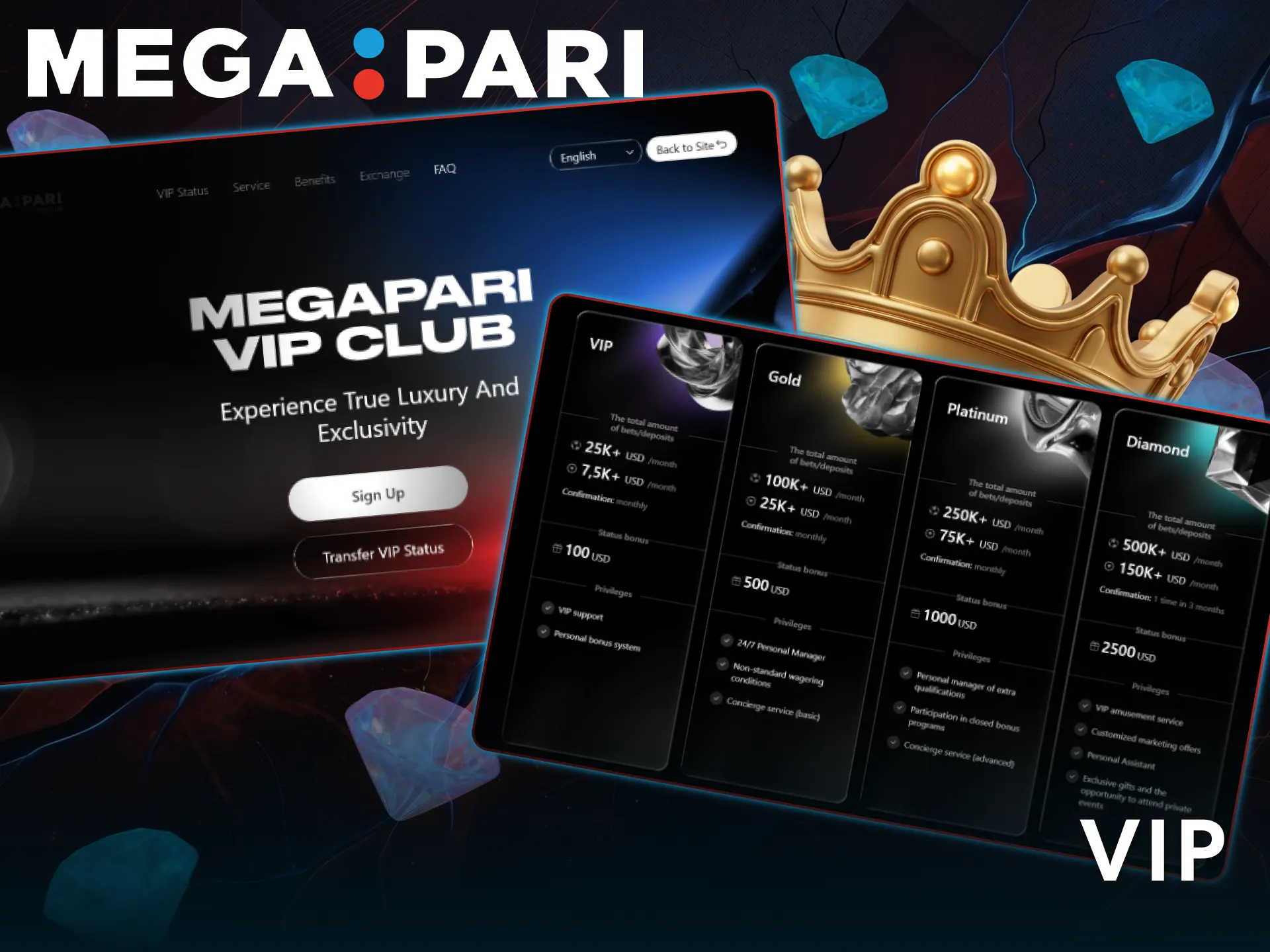 Join the exclusive MegaPari VIP program to claim premium rewards.
