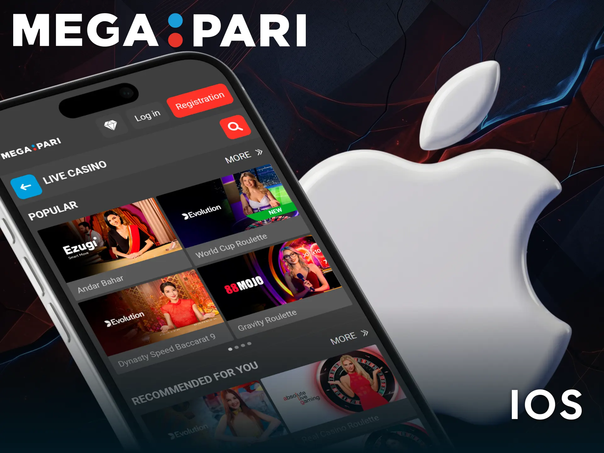 Install the modern MegaPari iOS app on your Apple device easily.